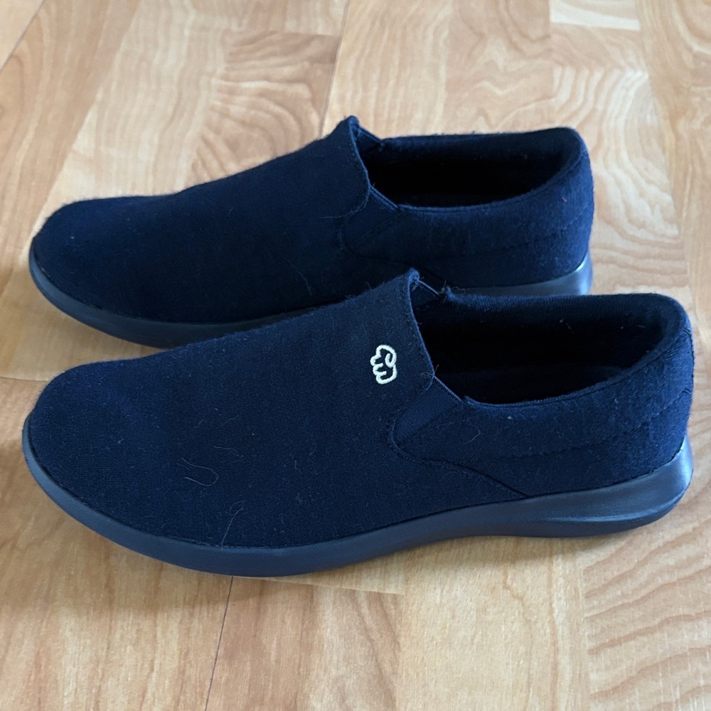 Women's Merinos Wool Navy Slip-On Loafers 7